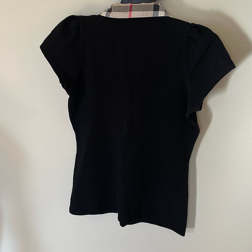 Burberry Brit Black Novacheck Collar Polo Shirt - Picture 4 of 11